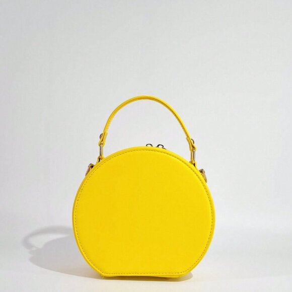 Yellow Casual Women's Fruit Shaped Crossbody Y2k Sequin Patchwork Shoulder Bag - Picture 9 of 11